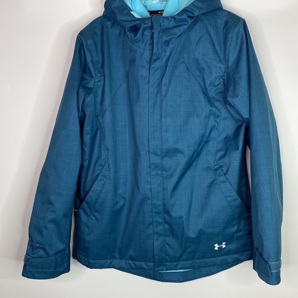 Under Armour Storm Coldgear Infrared Sienna 3 In 1 Jacket Teal Blue Size Medium - Picture 3 of 15